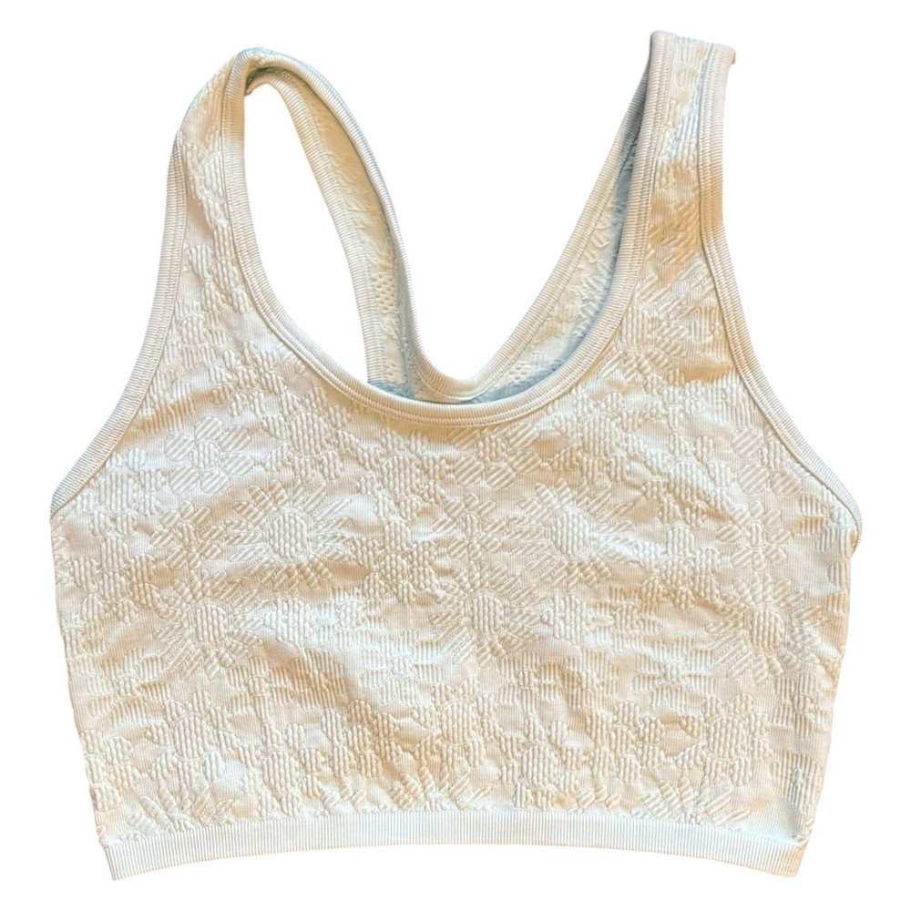 Offline by Aerie Floral Textured Sports Bra – Size M (Mint Green)